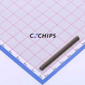 X1321WVS-2x40J-C40D53 Pin Header SMD,P=1.27mm Connector ( Pin Structure: 2x40P )( Pitch: 1.27mm )( Row Spacing: 1.27mm ) - Product Image 1
