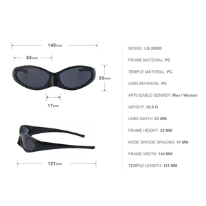 Mode Y2K <span class=keywords><strong>futuriste</strong></span> hommes cyclisme sport lunettes de soleil polarisées en plein air personnalité femmes protection UV lunettes de soleil steampunk 2022 - Product Image 3