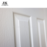 Porte intérieure en bois MDF 3 mm, style moderne, ouverture latérale, 2 panneaux, blanc, JHK-002, pour hôtel.