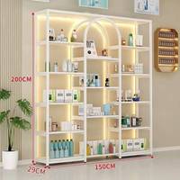 Étagère de Présentation Minimaliste Nordique K pour Salon de Beauté, Vernis à Ongles, Cosmétiques et Soins de la Peau, Meuble de Rangement à Plusieurs Niveaux