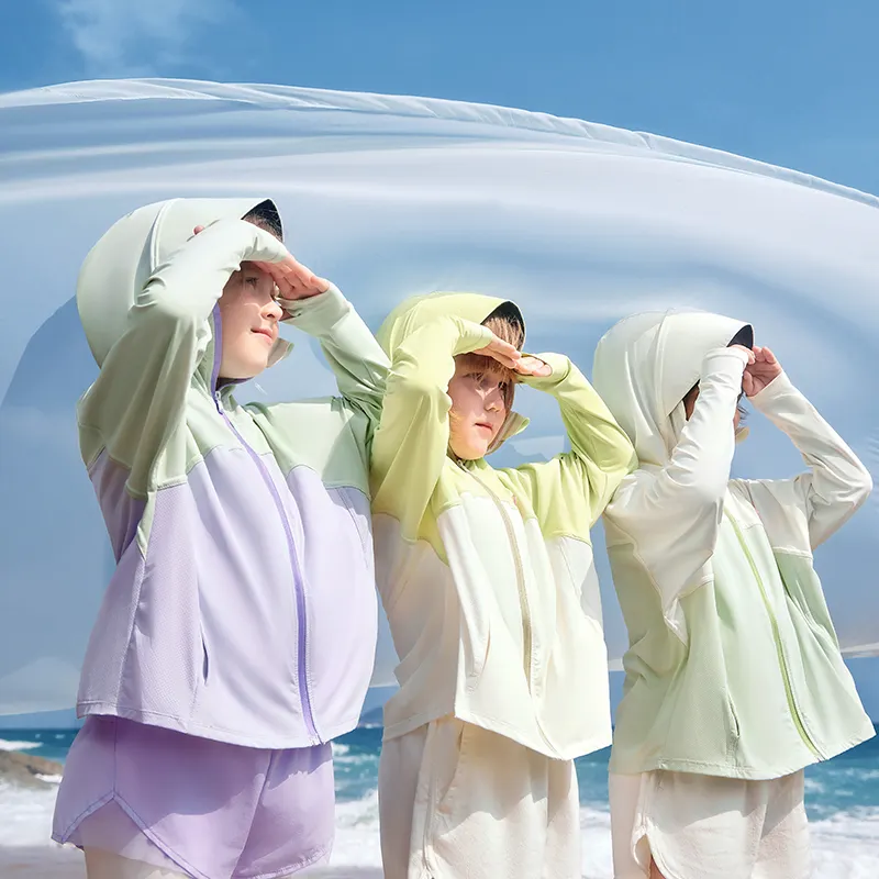 קוקוטרי UPF 50+ בגדי קרם הגנה קיץ לילדים בגדי עור חמודים לנשימה מעיל הגנת UV עם גרסת הורים