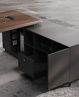 Chaise de bureau de direction et ensemble de bureau modulaire, mobilier de bureau moderne en bois durable pour immeuble de bureaux