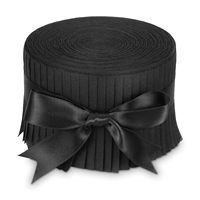 40 pièces de tissu en coton noir, rouleau de tissu Jelly Roll, 2,5 pouces x 20 pouces, bandes pré-coupées pour patchwork, couture à la main, bricolage, artisanat, décoration de la maison