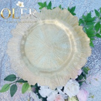 Assiette de présentation moderne et simple en acrylique Oler pour la décoration de table lors de mariages, banquets et fêtes