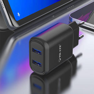 <span class=keywords><strong>ปลั๊ก</strong></span> EU 2 พอร์ต USB กำลังไฟ 12 วัตต์ 2.4 แอมป์ ที่ชาร์จโทรศัพท์มือถือ 5V 2.4A สำหรับสมาร์ทโฟน - Product Image 2