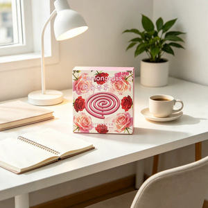 Lemongrass Rose Incense Coil Natural Aromatic Indoor Long Lasting Sleep Aid For Home Use - Product Image 1