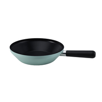 Sartén de 22/24 cm Compatible con Inducción, Libre de PFOA, Apta para Todas las Estufas, Antiadherente, con Tapa de Vidrio