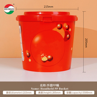 Seau jetable en PP de 1 L de Guangzhou, écologique, avec couvercle, pour crème glacée, biscuits, bonbons et chocolat - Logo personnalisé disponible