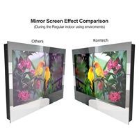 Miroir intelligent européen de 43 pouces avec lumières LED DVB T2 TV pour salle de bain
