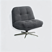 Fauteuil de détente pivotant moderne en tissu, confortable et moelleux, pour salon et balcon, canapé de relaxation pour la maison