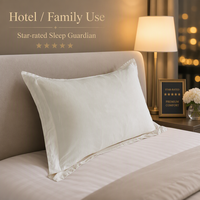 Coussin de voyage populaire avec garnissage en duvet 910g, housse en coton 500TC, hypoallergénique, écologique, toutes saisons, pour hôtel et maison, personnalisable
