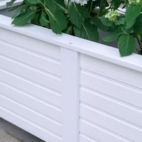 Blanc carré en plastique PVC rectangulaire légume rectangle jardin extérieur PVC jardinière grand