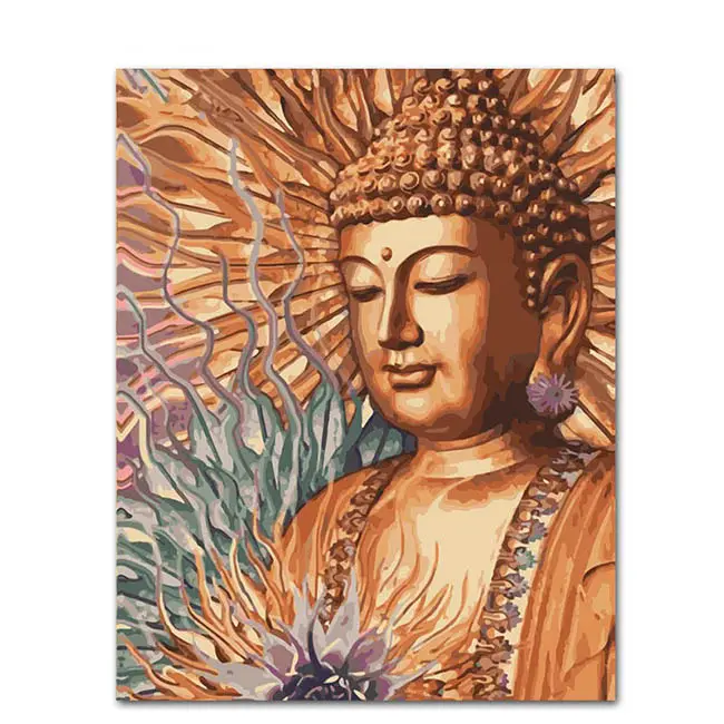CHENISTORY 992601 דתית בודהה ציור diy על ידי מספרים על בד לסלון יצירות אמנות