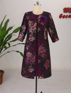Robe longue grande taille deux pièces pour femme, tenue de cérémonie turque, robe africaine deux pièces - Product Image 6