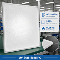 Panneau diffuseur de lumière LED en PC résistant aux UV, 95 % de diffusion de lumière, avec plage de température de -40 à 120 °C ° Plage de température C pour les fabricants d'éclairage