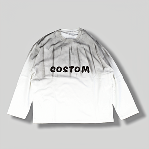 Camiseta de Manga Larga con Lavado Ácido y Logotipo Personalizado de Alta Calidad, Sudadera Extra Grande para Hombre, Venta Caliente - Product Image 4