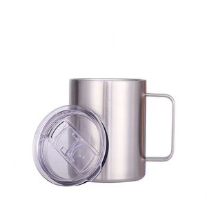 Tasse à café thermique en acier inoxydable 304 avec poignée, 12 oz, tasse isotherme à double paroi avec couvercle, tasse cadeau pour cadeau d'affaires - Product Image 4