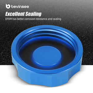 BEVINSEE <span class=keywords><strong>Bouchon</strong></span> de réservoir de liquide de frein en aluminium billette pour VW Golf 8 Passat Arteon Tiguan <span class=keywords><strong>Audi</strong></span> RS3 <span class=keywords><strong>A3</strong></span> S3 8V TTRS 5Q0611349B - Product Image 4
