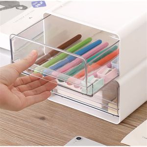 Tiroirs de rangement, organisateur de bureau, support pour documents et articles divers, boîte de rangement de cosmétiques, armoire de bureau à domicile, papeterie empilable - Product Image 6