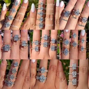 خاتم ألماس ماركيز فاخر مصنوع في المختبر معتمد من IGI من الذهب عيار 10 و14 و18 قيراط خاتم زفاف وخطوبة للنساء - Product Image 3