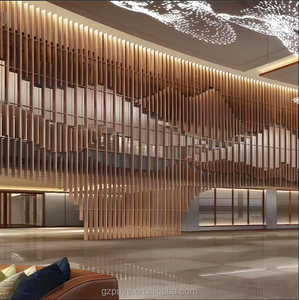 Panneau décoratif extérieur et intérieur, revêtement de façade en aluminium, tube carré en aluminium, cloison en tube carré en aluminium - Product Image 1