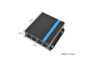 Yunvo ตัวขยายสัญญาณเสียง XLR, YV-4XLRA-T ต่อสัญญาณเสียงแบบสมดุลสองทิศทาง4ช่องสัญญาณสองทิศทางระดับ XLR สำหรับใยแก้วนำแสง - Product Image 2