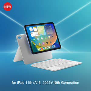 Nuevo Teclado Magnético Ultra Delgado e Impermeable de 10.9 Pulgadas con Funda para <span class=keywords><strong>iPad</strong></span> 10.ª Generación <span class=keywords><strong>2022</strong></span>, USB-C, Touchpad Inalámbrico RGB - Product Image 1