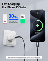 Cable USB C de Nailon SUNGUY de 60w, Cable de Carga Rápida Tipo C para Teléfono Móvil, Laptop y Uso en el Automóvil