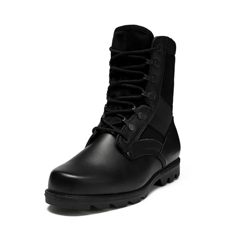 Customized New Design Black Combat Boots High Quality for Hiking Climbing