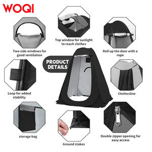 Tente de douche pop-up WOQI 150x150x190cm, abri imperméable pour la confidentialité, camping, randonnée, plage, toilettes, vestiaire - Product Image 2