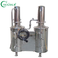 Double distillateur d'eau électrique en acier inoxydable pour laboratoire médical