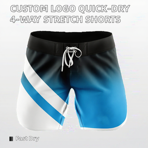 Shorts de compétition pour hommes adultes, avec logo personnalisé, sublimation, matière extensible 4 directions, cordon de serrage, séchage rapide - Product Image 2