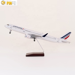 Modelo de Avión de Alta Precisión, Airbus A321 Airfrance, Tamaño 45cm, Escala 1/100, con Luz <span class=keywords><strong>LED</strong></span> - Product Image 4