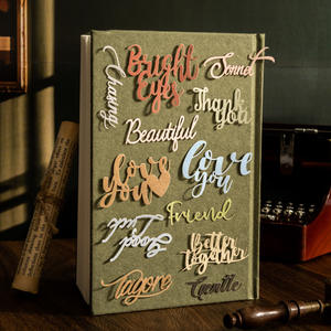 Pack 20 Collage Vintage Européen Manuscrit Creux Série Bloc-Notes Magnétique Décoration de Fond Collection Matériel Anglais - Product Image 1