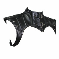 Steampunk gothique en cuir épaule armure veste Punk Costume poitrine harnais hauts Vintage Corset Cape Punk tour de cou