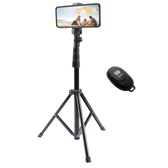 China Factory High Quality New Design 1.3m Portable Toggle Aluminum Alloy Selfie Stick Tripod for Camera and Phone