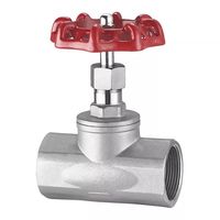 Vanne à soupape manuelle d'arrêt pour air, eau, huile, vapeur, en acier inoxydable 304, DN15, Type B, 1/2"-3", J11W-16P-DN15 PN1.6Mpa