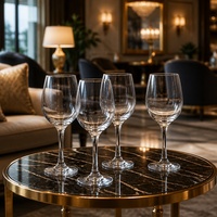 Verres à vin rouge de luxe modernes en cristal transparent pour fêtes et Noël, gobelets anti-fuite personnalisables pour boissons