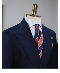 <span class=keywords><strong>Blazer</strong></span> pour <span class=keywords><strong>homme</strong></span> en mélange de laine haut de gamme, croisé, <span class=keywords><strong>bleu</strong></span> <span class=keywords><strong>marine</strong></span>, boutons dorés, revers pointus, style Ivy League, <span class=keywords><strong>veste</strong></span> de costume de direction - Product Image 2