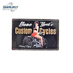 Venta al por mayor Vintage de Metal Retro estaño signos para salón de peluquería tienda de decoración de placas de estaño mezclado con muchos diseños - Product Image 6