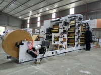 Machine d'impression flexographique 10 couleurs ZBRY-650 avec barre de rotation et structure empilable à séchage UV pour autocollants adhésifs – Nouveauté