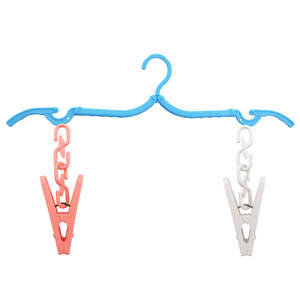 Pinces à linge en plastique légères de type crochet, forme rectangulaire, organisateur de vêtements domestique, quantité de 2500 par carton - Product Image 1