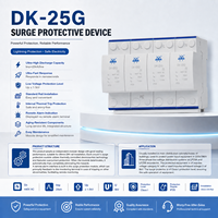 Parafoudre de Classe T1 DK-25G SPD 35MM DIN à Haute Capacité de Courant, Dispositif de Protection Contre les Surtensions à Déclenchement Thermique avec Alarme à Distance