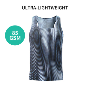 Quick Dry Fitness Sleeveless Knitted Seamless T Shirt Custom Tag Compression Shirt Men's tank Tops Bodybuilding Sport Gym Shirt - Product Image 3