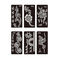 Pochoirs de tatouage temporaire creux PVC modèle pochoirs de tatouage papier matériel pulvérisation jus doigt henné pâte corps Art Application