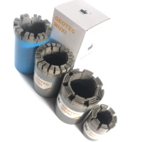 Forets à noyau diamanté standard Crown International NQ3 HQ3 PQ3, à éjection frontale, imprégnés, outil de forage par câble pour matériaux durs