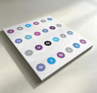Caja de Calendario de Adviento Personalizada de 24 Días, Impresión a Doble Cara, Caja de Regalo Plana Personalizada para Regalos Sorpresa Navideños