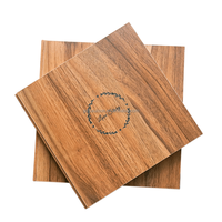 Nouvelle conception combinée, simple et élégante, fermeture à rabat, logo imprimé, couverture en cuir PU et en bois, couverture d'album élégante