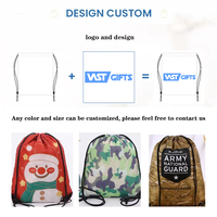 Sac à dos promotionnel avec cordon de serrage en polyester 210D et nylon pour hommes et femmes avec logo imprimé
