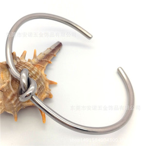 Simple Heart Knot Stainless Steel <b>Bracelet</b> For <b>Couples</b> Gift Jewelry - Product Image 4